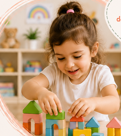 Anaokulunda oyun oynayan mutlu çocuk